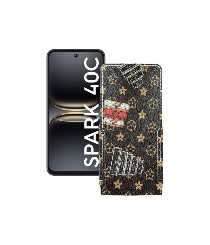 Чохол-флип з екошкіри для телефону Tecno Spark 40C