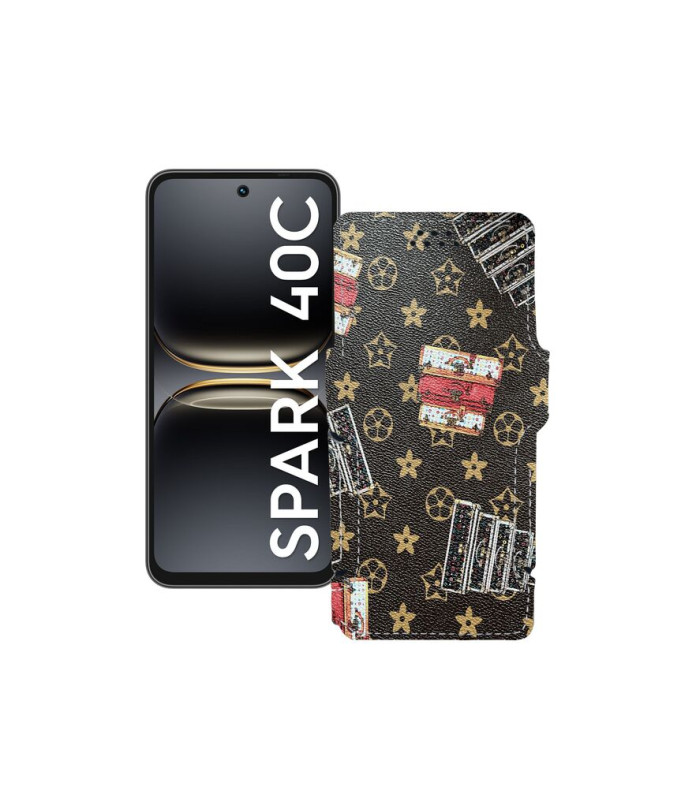 Чохол-книжка з екошкіри для телефону Tecno Spark 40C