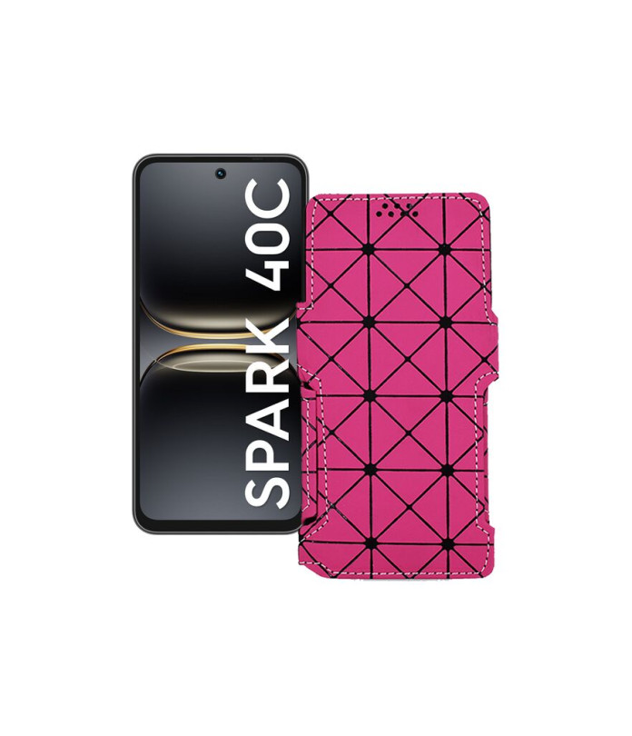 Чохол-книжка з екошкіри для телефону Tecno Spark 40C