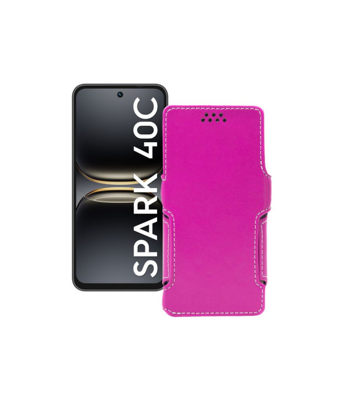 Чохол-книжка з екошкіри для телефону Tecno Spark 40C