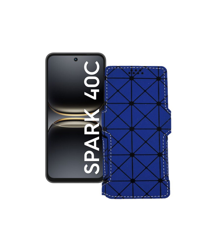 Чохол-книжка з екошкіри для телефону Tecno Spark 40C