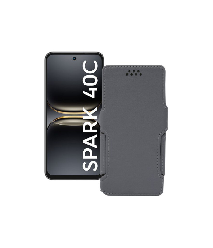 Чохол-книжка з екошкіри для телефону Tecno Spark 40C