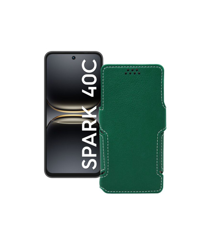 Чохол-книжка з екошкіри для телефону Tecno Spark 40C