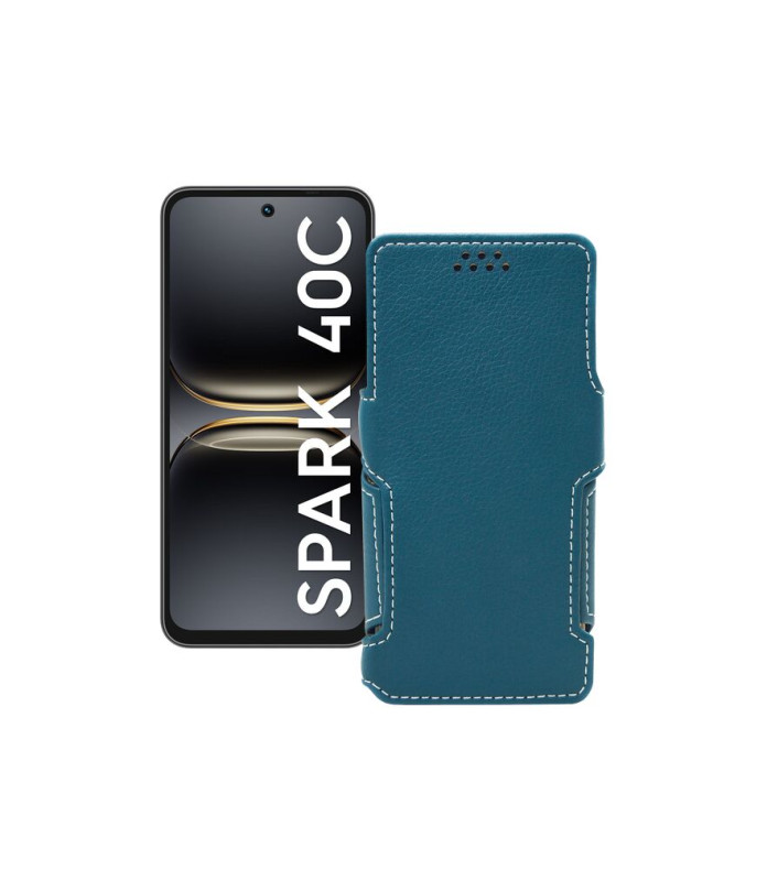 Чохол-книжка з екошкіри для телефону Tecno Spark 40C