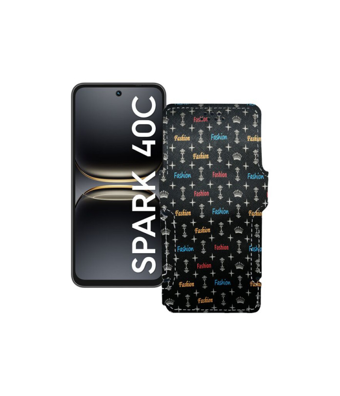 Чохол-книжка з екошкіри для телефону Tecno Spark 40C