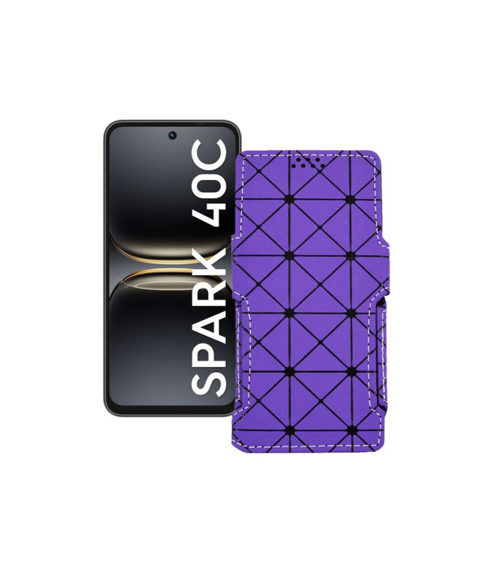 Чохол-книжка з екошкіри для телефону Tecno Spark 40C