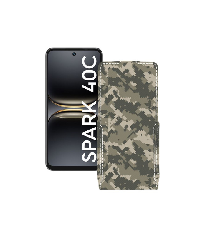 Чохол-флип з екошкіри для телефону Tecno Spark 40C