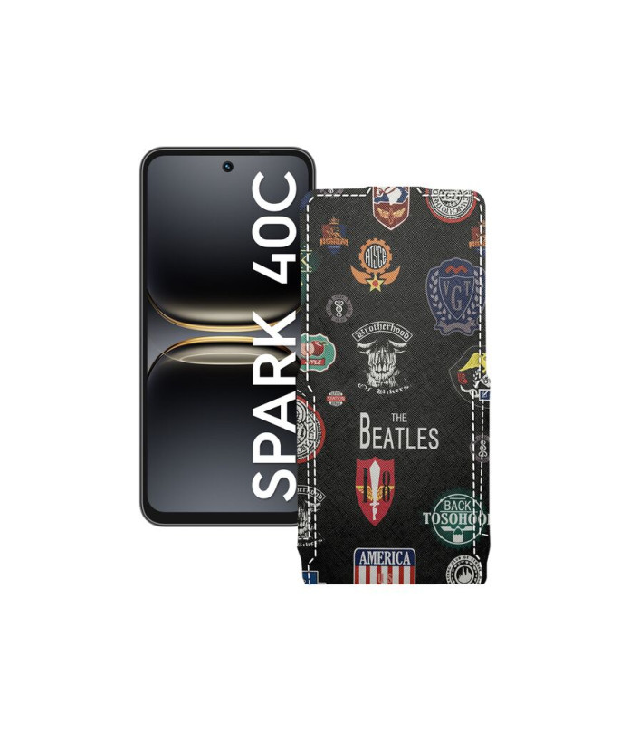 Чохол-флип з екошкіри для телефону Tecno Spark 40C