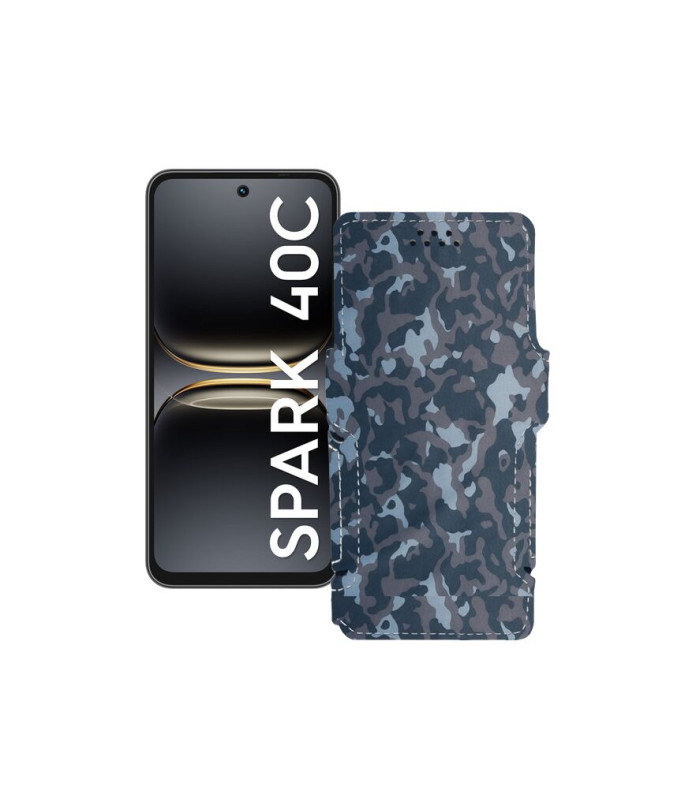 Чохол-книжка з екошкіри для телефону Tecno Spark 40C
