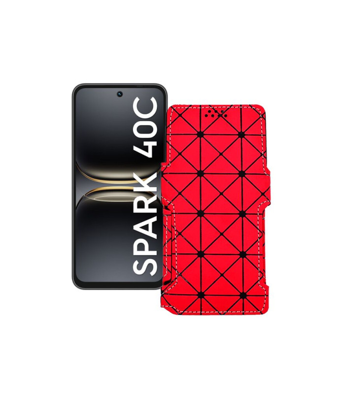 Чохол-книжка з екошкіри для телефону Tecno Spark 40C