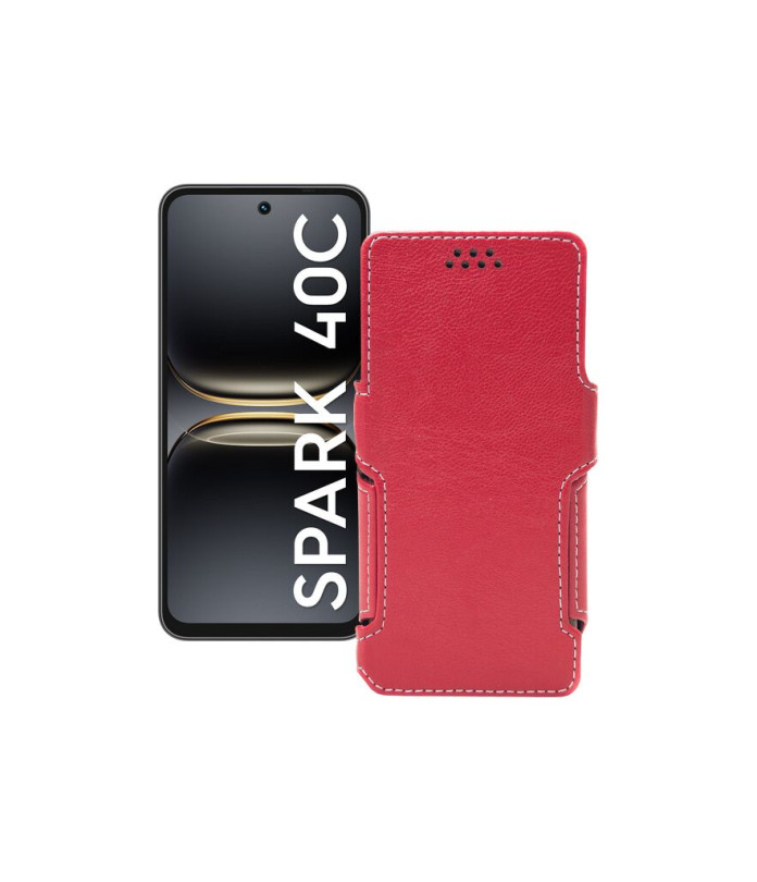 Чохол-книжка з екошкіри для телефону Tecno Spark 40C