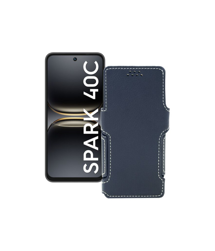 Чохол-книжка з екошкіри для телефону Tecno Spark 40C