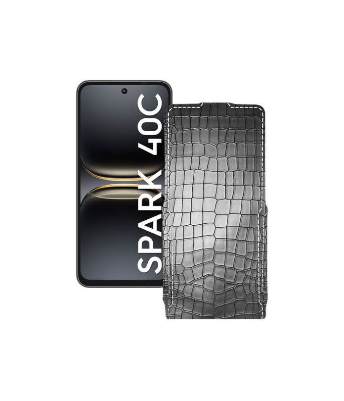 Чохол-флип з екошкіри для телефону Tecno Spark 40C