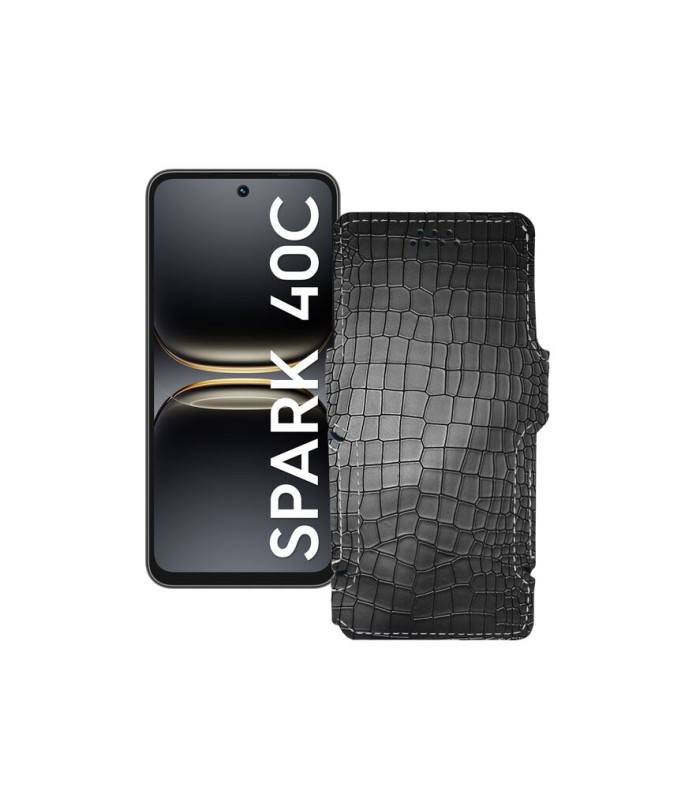 Чохол-книжка з екошкіри для телефону Tecno Spark 40C