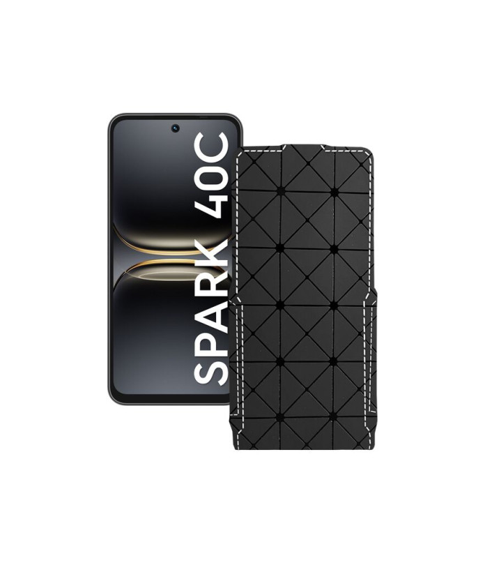 Чохол-флип з екошкіри для телефону Tecno Spark 40C