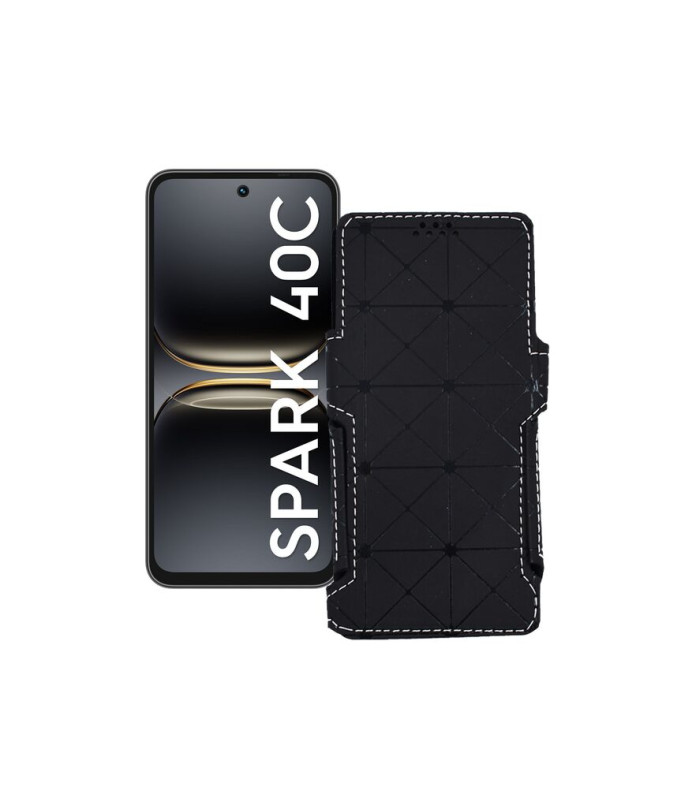 Чохол-книжка з екошкіри для телефону Tecno Spark 40C
