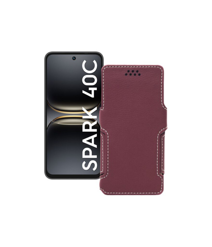 Чохол-книжка з екошкіри для телефону Tecno Spark 40C