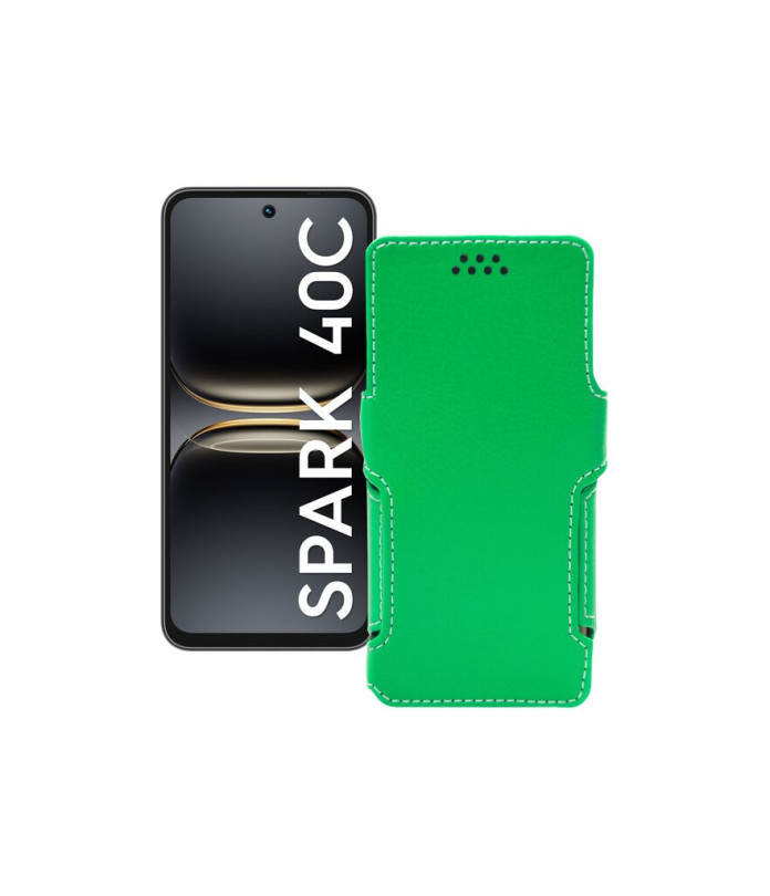 Чохол-книжка з екошкіри для телефону Tecno Spark 40C