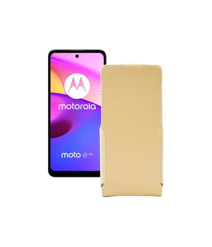 Чохол-флип з екошкіри для телефону Motorola Moto E40