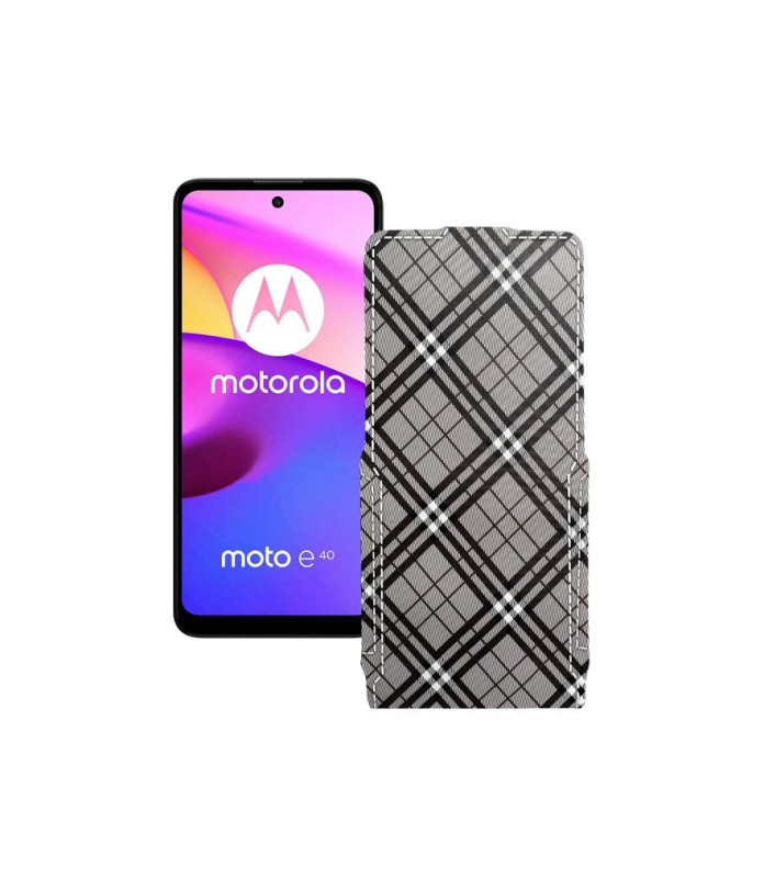 Чохол-флип з екошкіри для телефону Motorola Moto E40