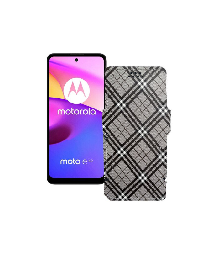 Чохол-книжка з екошкіри для телефону Motorola Moto E40