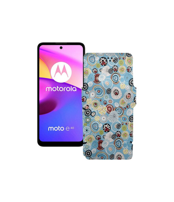 Чохол-книжка з екошкіри для телефону Motorola Moto E40