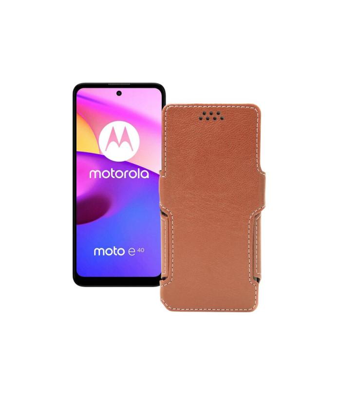 Чохол-книжка з екошкіри для телефону Motorola Moto E40