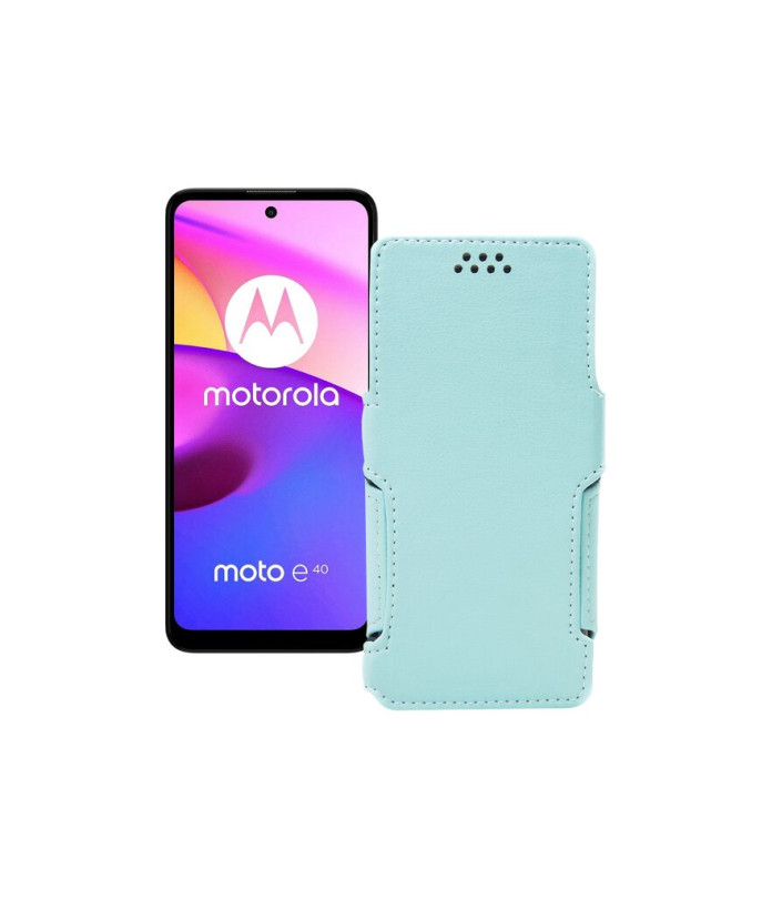 Чохол-книжка з екошкіри для телефону Motorola Moto E40