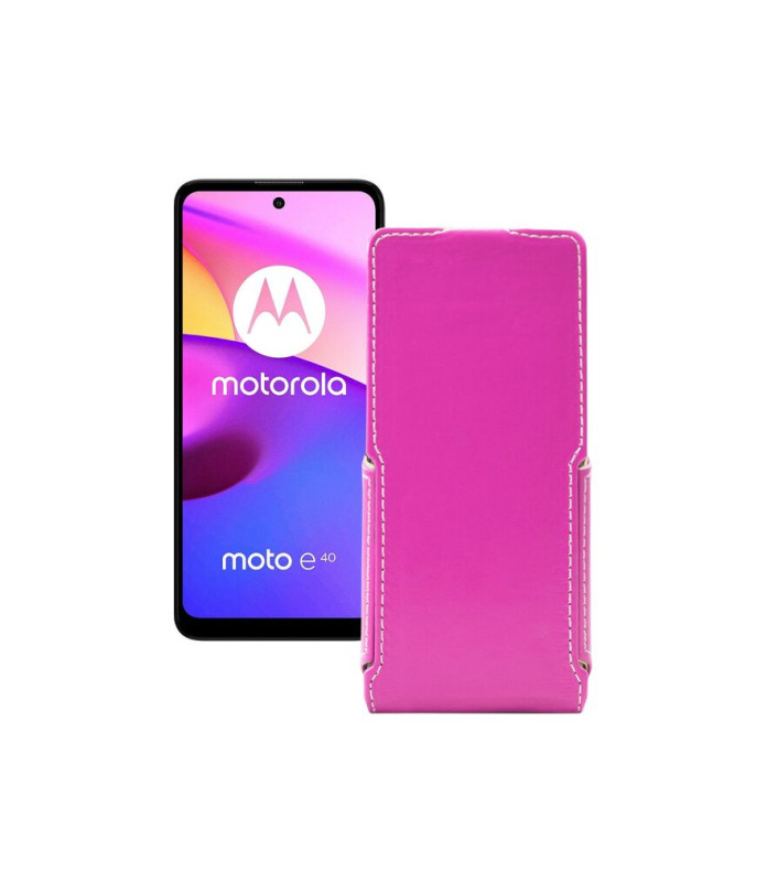 Чохол-флип з екошкіри для телефону Motorola Moto E40