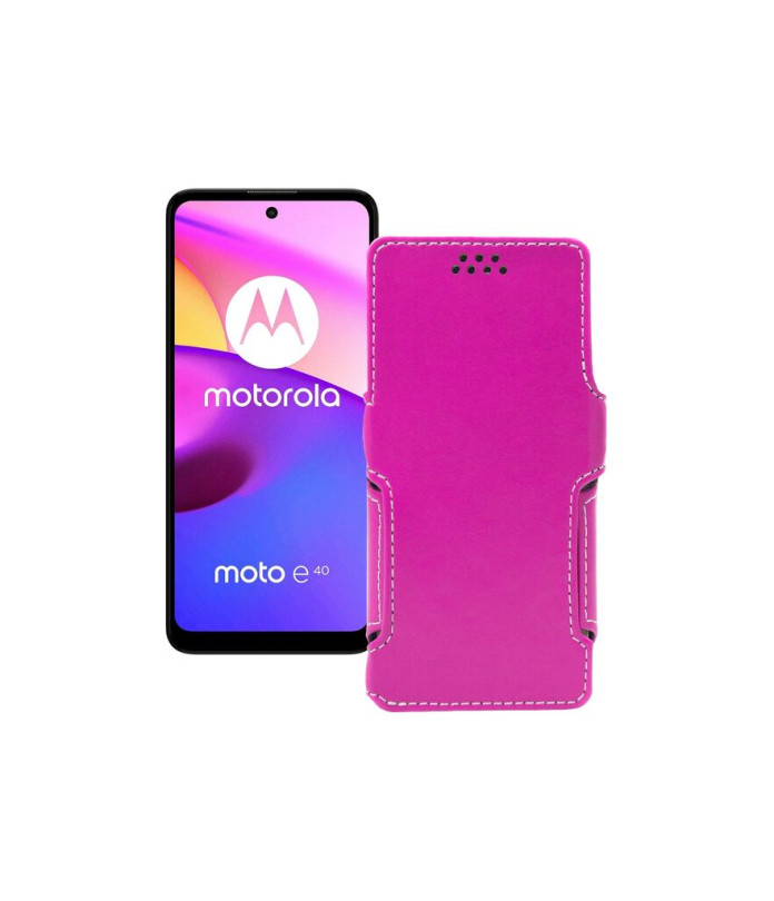 Чохол-книжка з екошкіри для телефону Motorola Moto E40