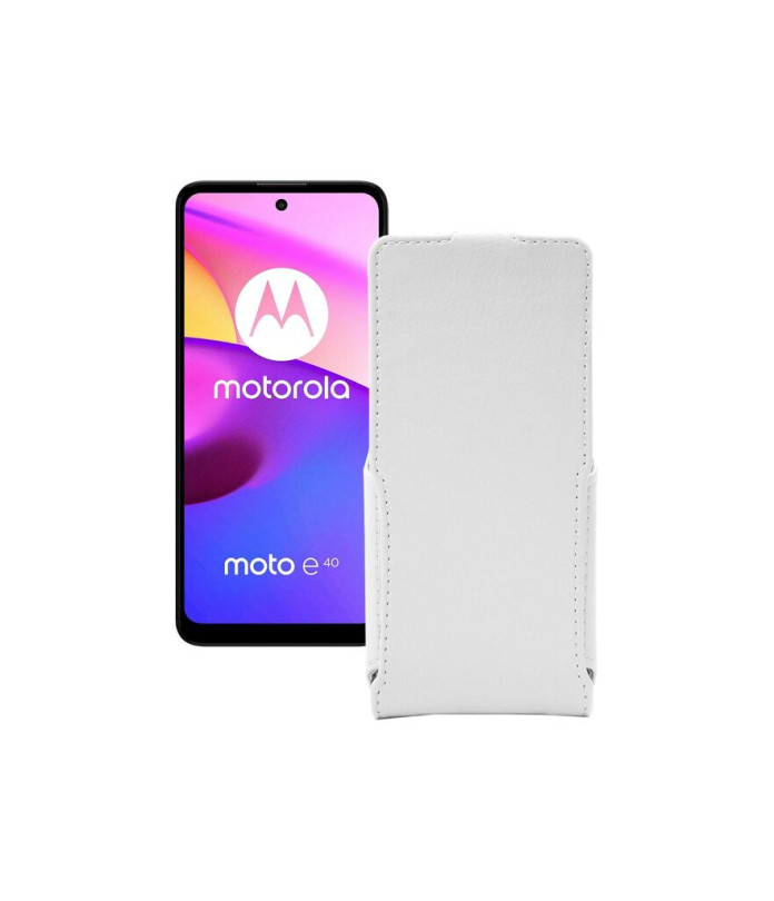 Чохол-флип з екошкіри для телефону Motorola Moto E40