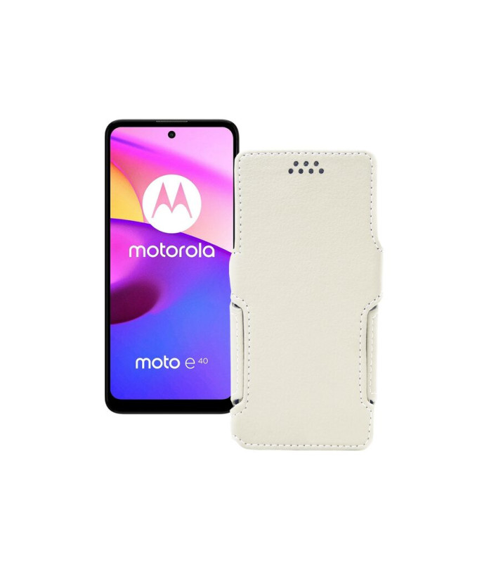 Чохол-книжка з екошкіри для телефону Motorola Moto E40