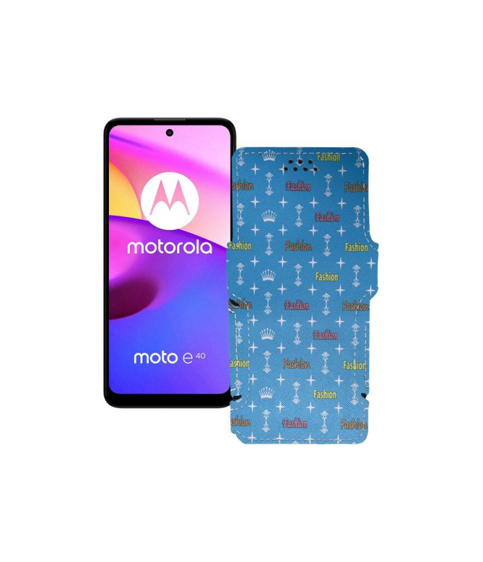 Чохол-книжка з екошкіри для телефону Motorola Moto E40