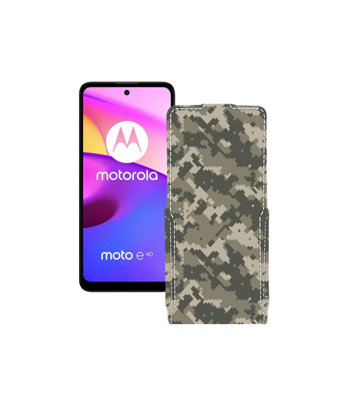 Чохол-флип з екошкіри для телефону Motorola Moto E40