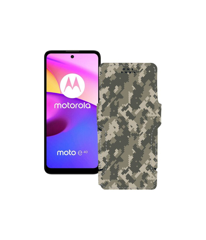 Чохол-книжка з екошкіри для телефону Motorola Moto E40