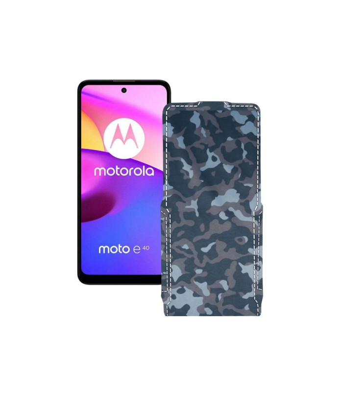 Чохол-флип з екошкіри для телефону Motorola Moto E40