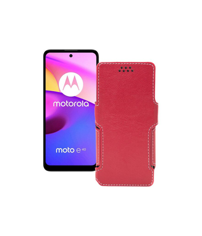 Чохол-книжка з екошкіри для телефону Motorola Moto E40