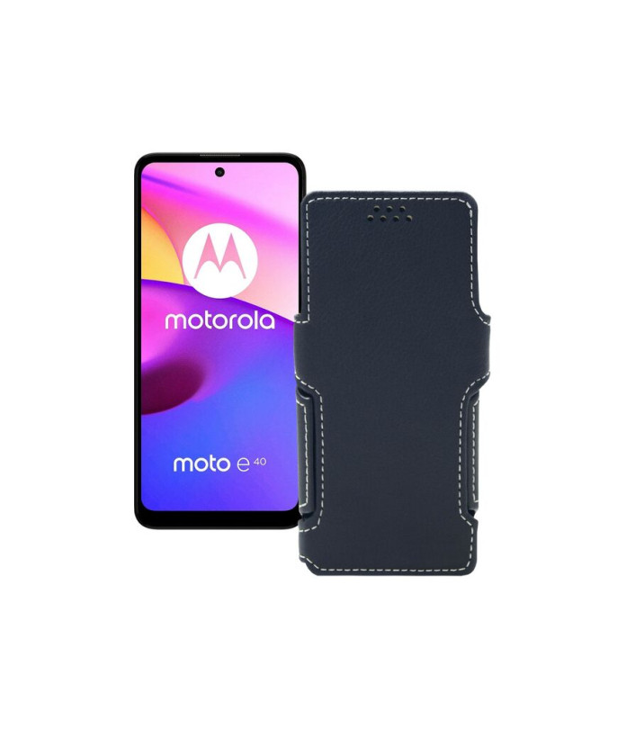 Чохол-книжка з екошкіри для телефону Motorola Moto E40