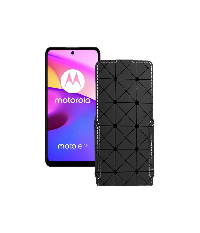 Чохол-флип з екошкіри для телефону Motorola Moto E40