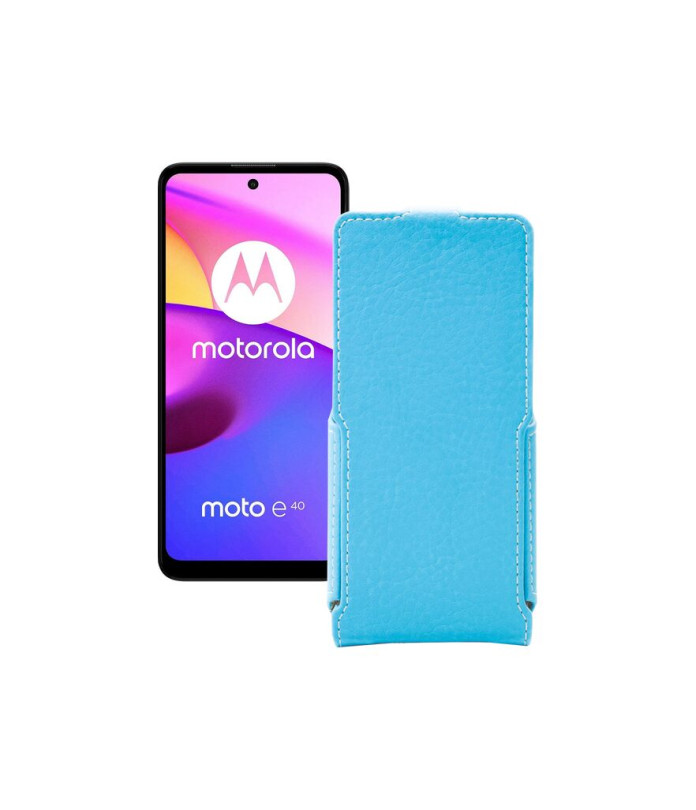 Чохол-флип з екошкіри для телефону Motorola Moto E40