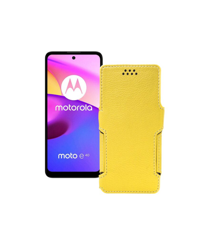 Чохол-книжка з екошкіри для телефону Motorola Moto E40