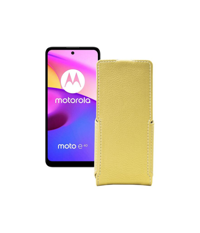 Чохол-флип з екошкіри для телефону Motorola Moto E40