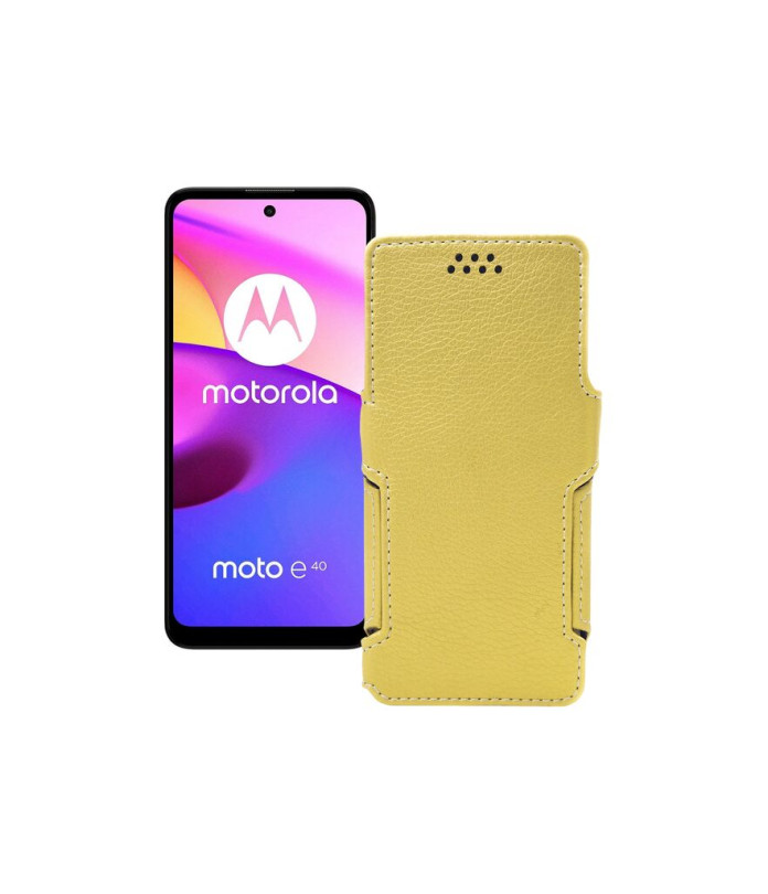 Чохол-книжка з екошкіри для телефону Motorola Moto E40