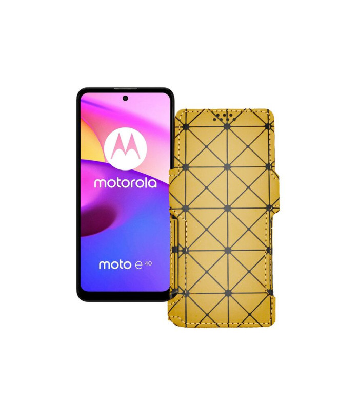 Чохол-книжка з екошкіри для телефону Motorola Moto E40