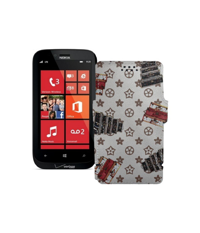 Чохол-книжка з екошкіри для телефону Nokia Lumia 822