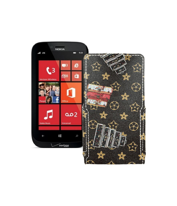 Чохол-флип з екошкіри для телефону Nokia Lumia 822