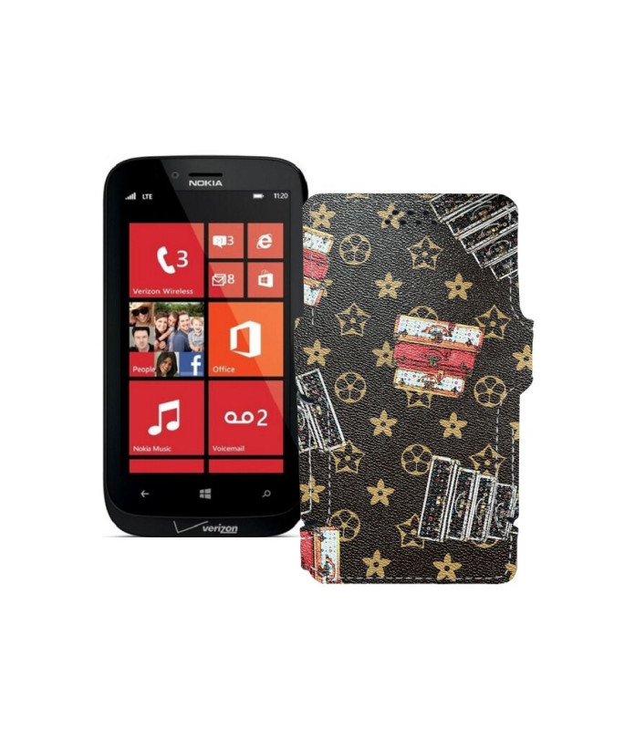 Чохол-книжка з екошкіри для телефону Nokia Lumia 822