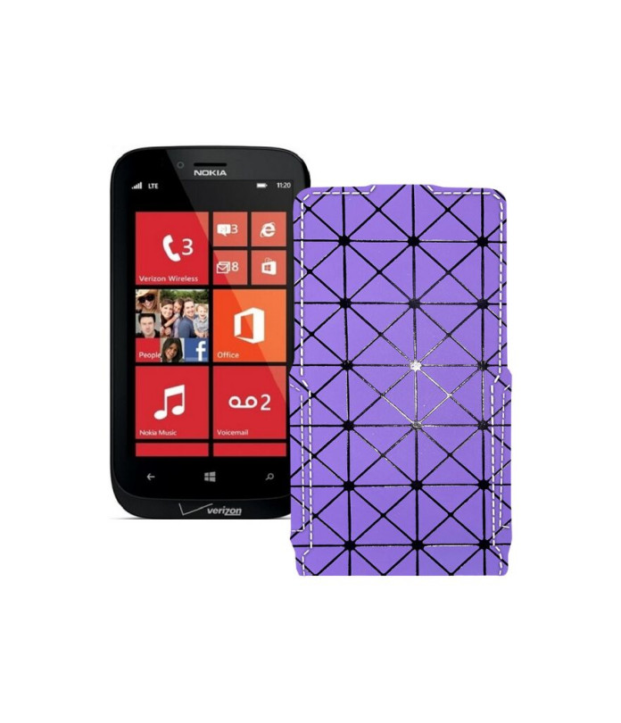 Чохол-флип з екошкіри для телефону Nokia Lumia 822