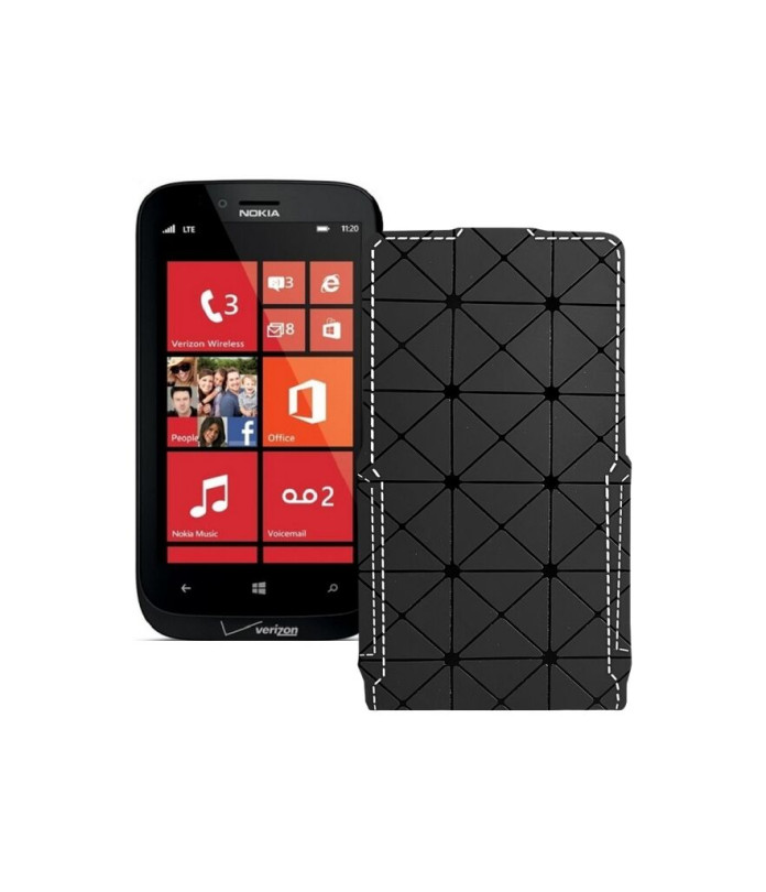 Чохол-флип з екошкіри для телефону Nokia Lumia 822