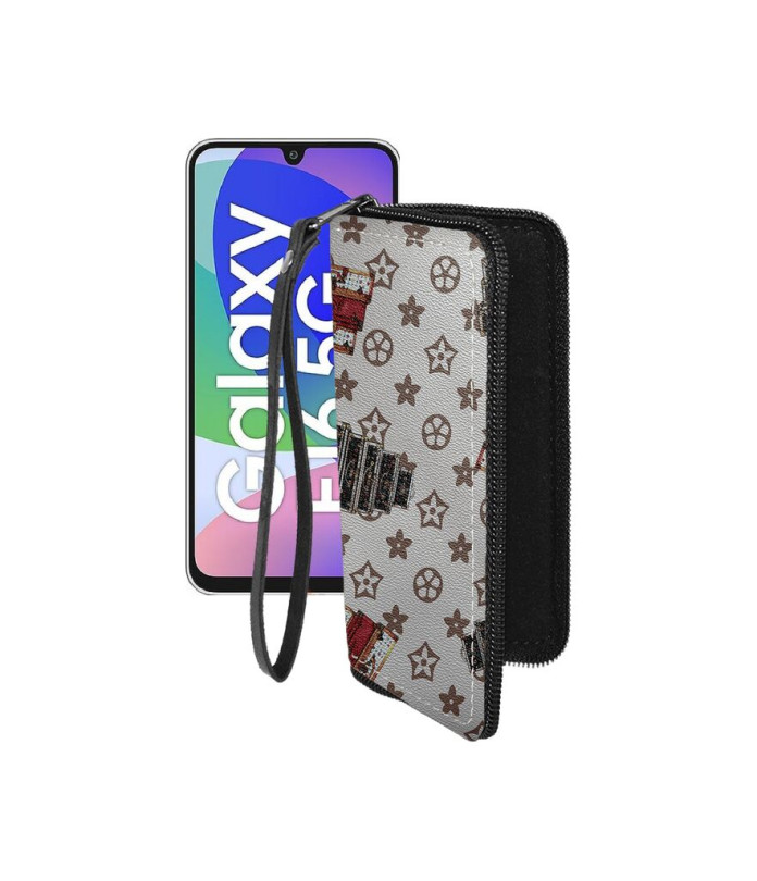 Чохол-гаманець з екошкіри для телефону Samsung Galaxy F16 (E166)